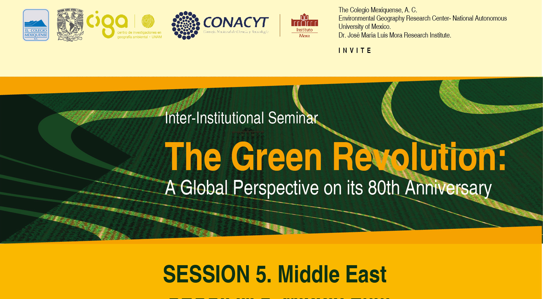 Session 5. Middle East. The Green Revolution: A Global Perspective on its 80th Anniversary