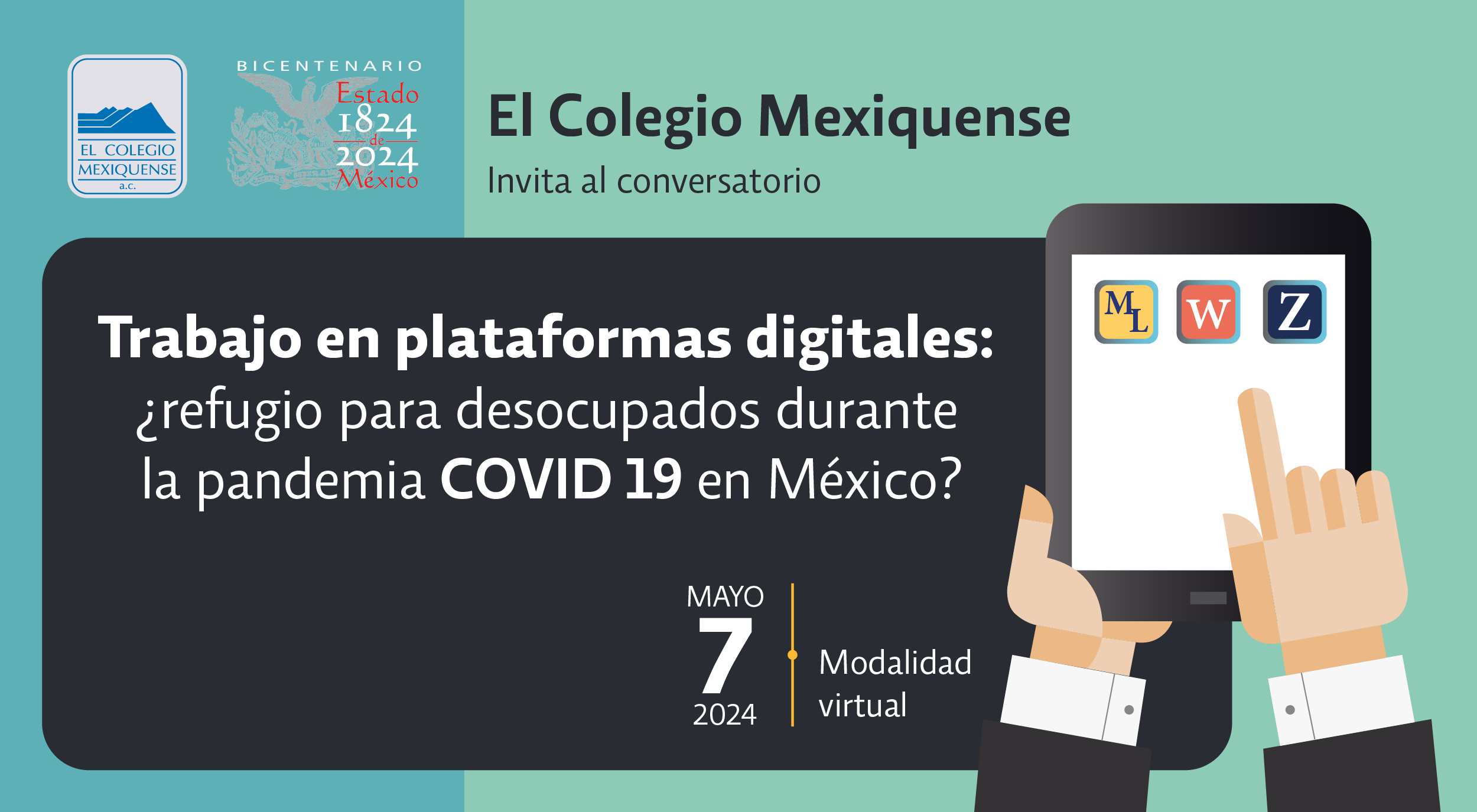 Conversatorio. Trabajo en plataformas digitales: ¿refugio para desocupados durante la pandemia COVID 19 en México?