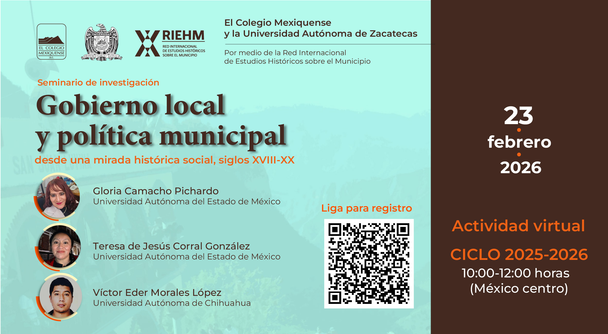 Seminario de investigación. Gobierno local y política municipal desde una mirada histórica social, siglos XVIII-XX. Sesión 6